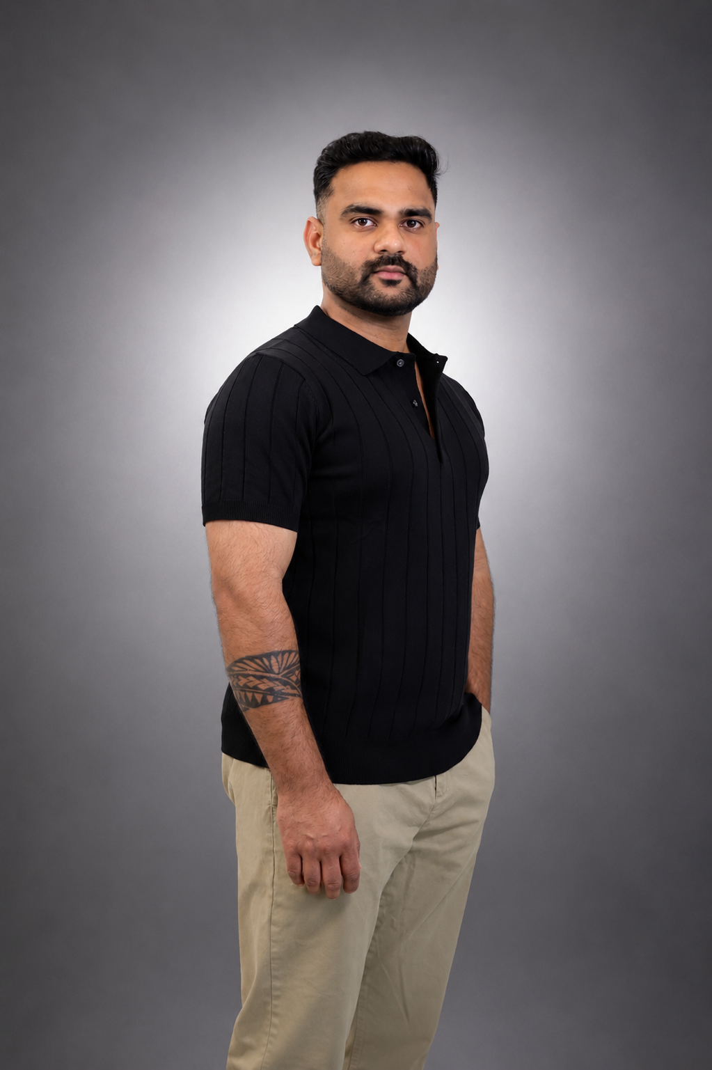 Black Knit T shirt