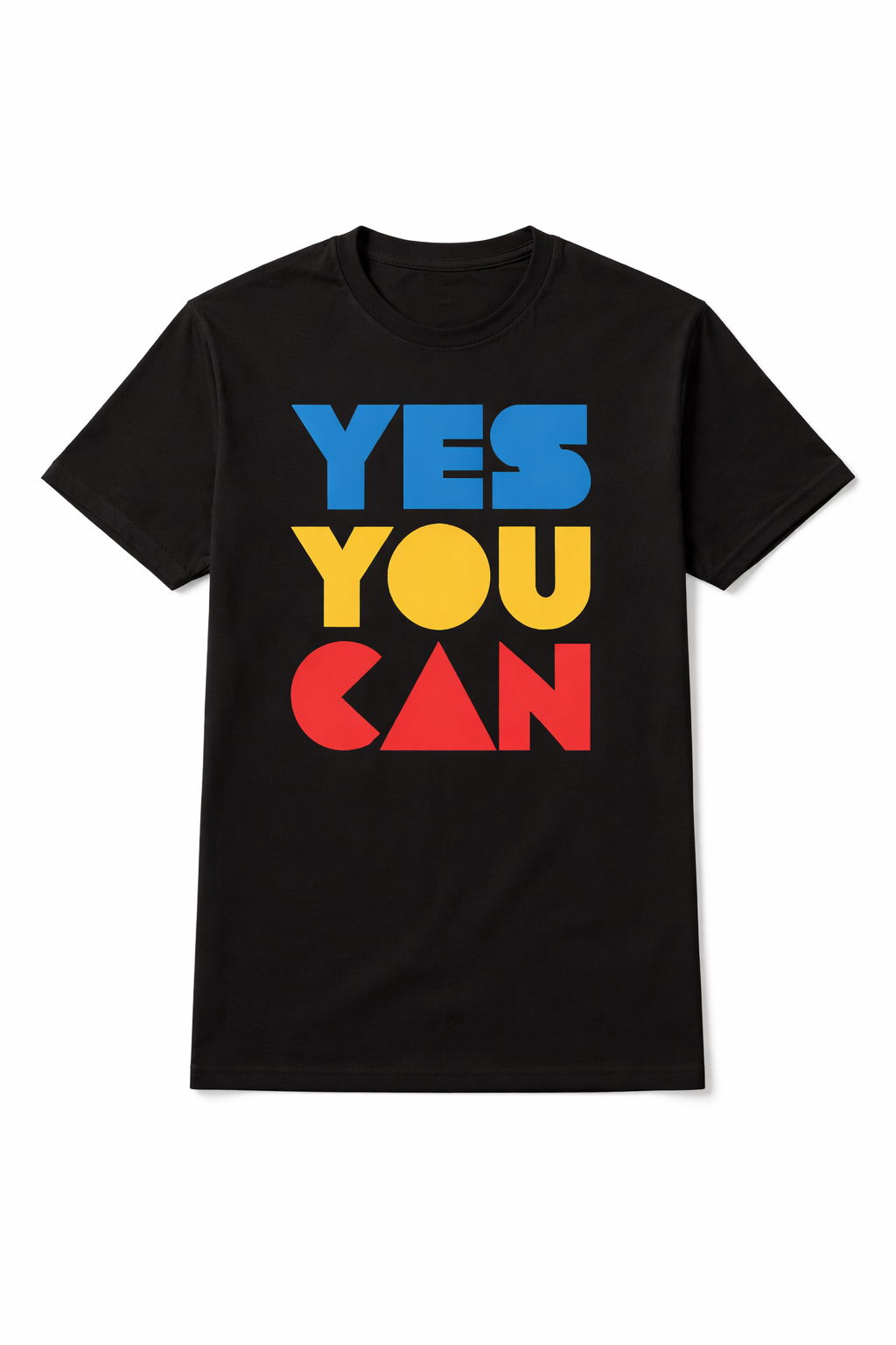 YES YOU CAN – Motivational Black Graphic T-Shirt | Premium Cotton