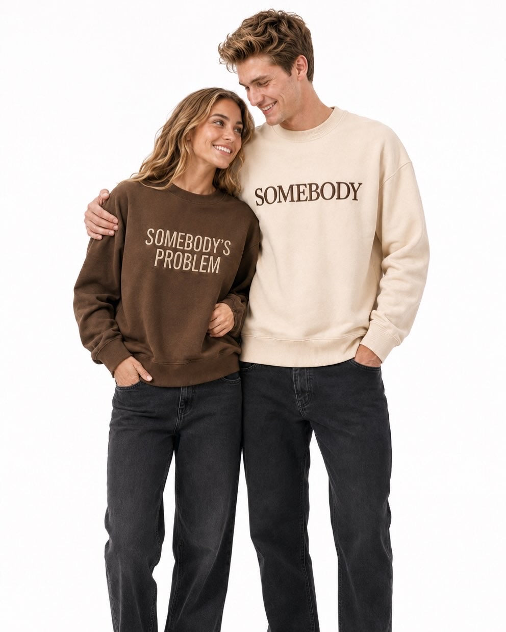 The Somebody | Couple Embroidery Sweatshirt