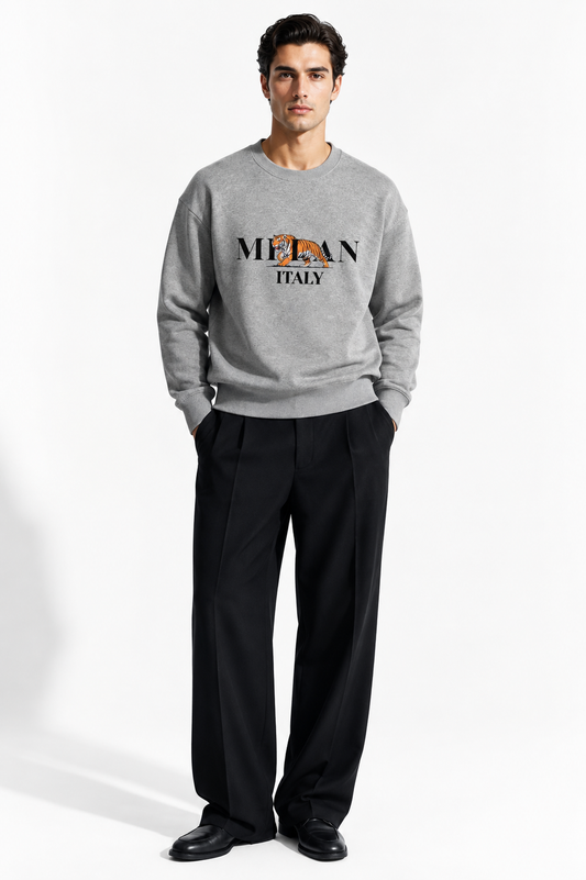 Milan Tiger Embroidered Regular-Fit Sweatshirt