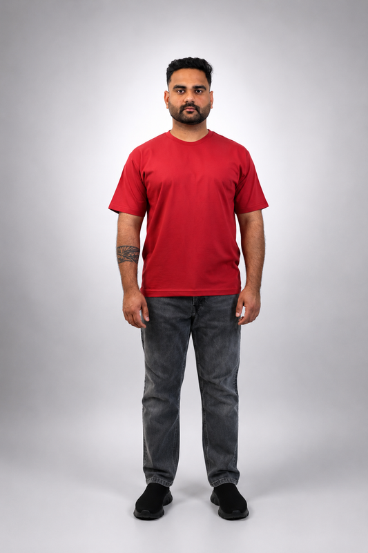 Maroon Relaxed Fit T shirt