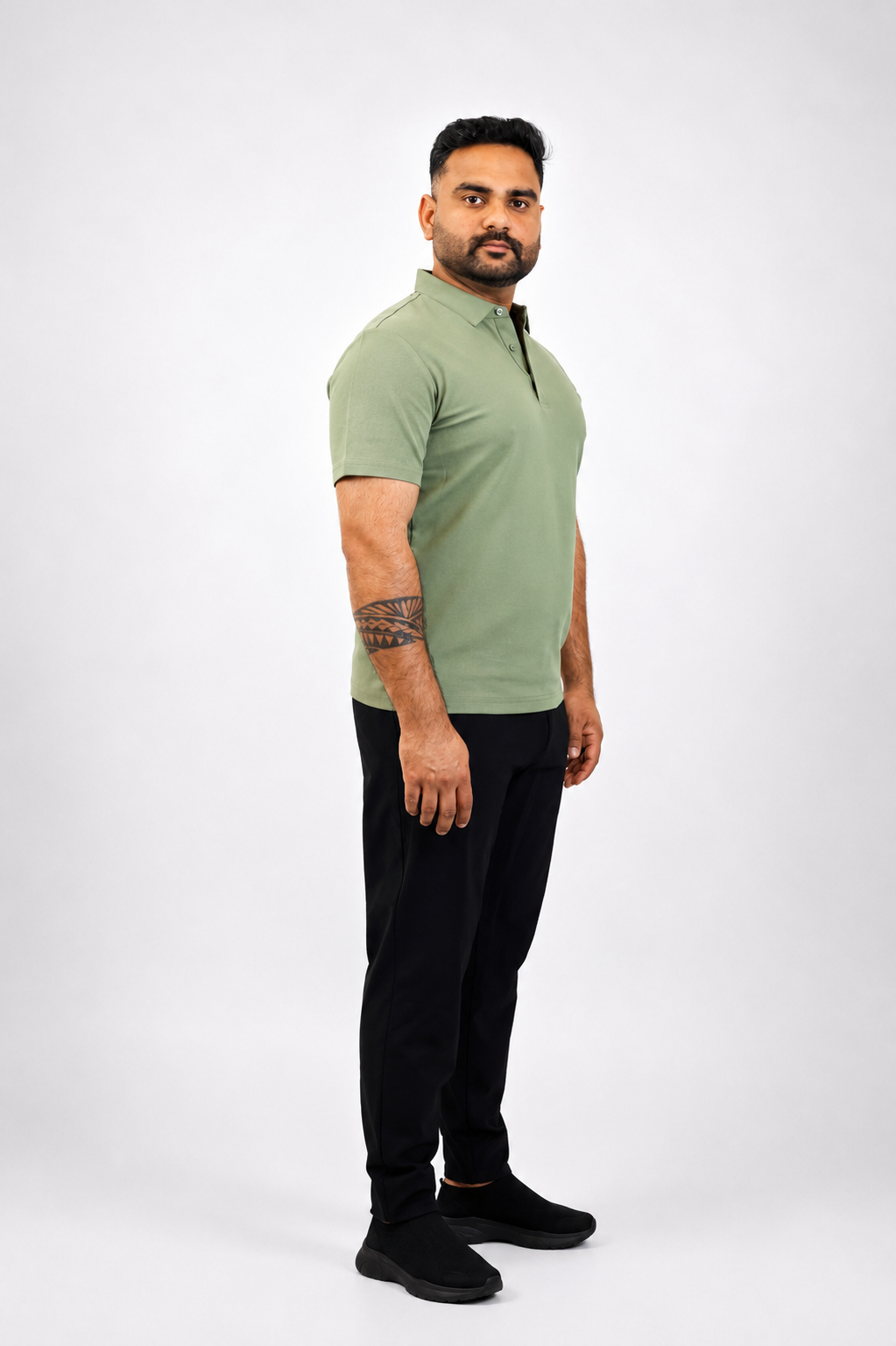 Green Relaxed Fit Polo T shirt