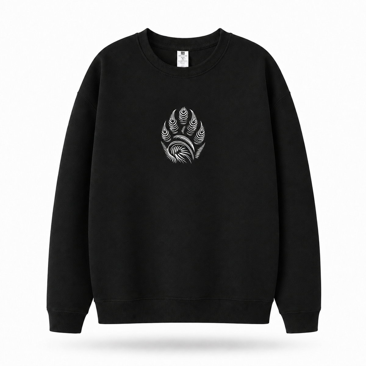 Wild Paw Graphic Black Crewneck Sweatshirt – Unisex