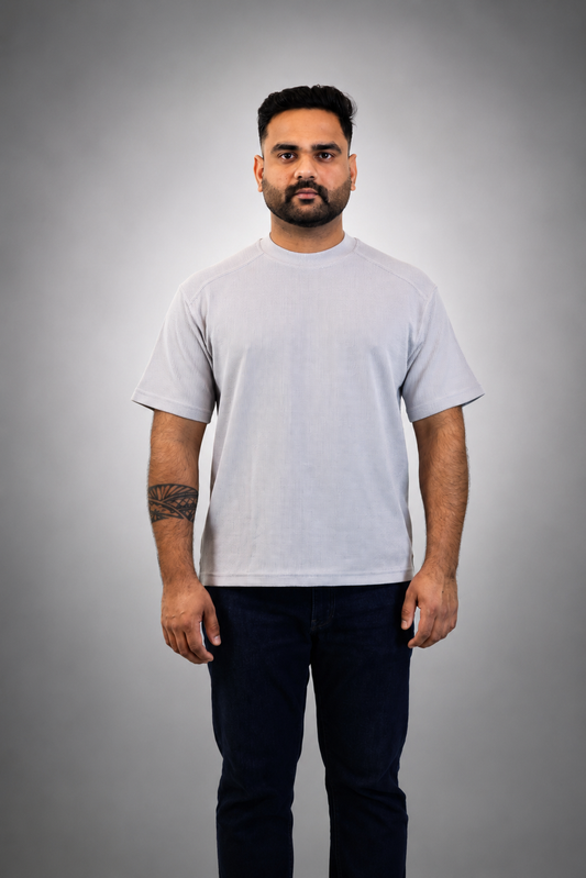Grey Waffle T shirt