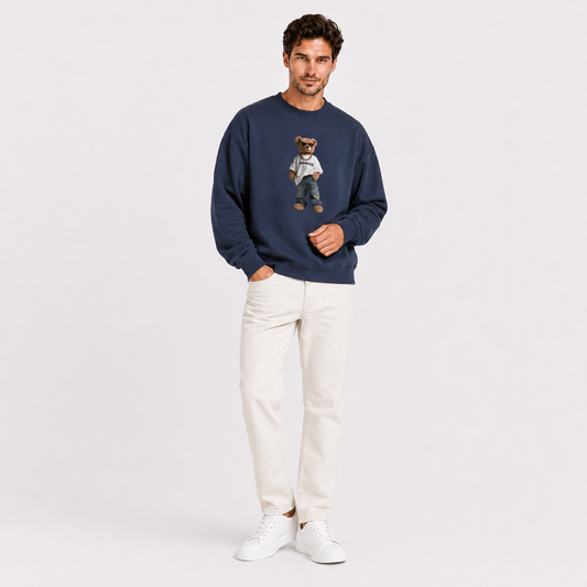 Relaxed Teddy Blue Sweatshirt – Unisex