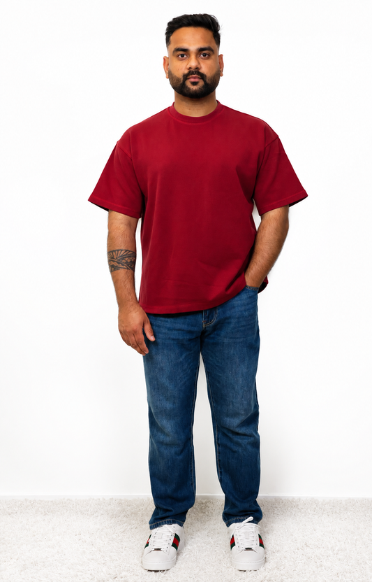 Red Baggy Heavyweight T-Shirt