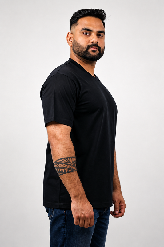 Black Cotton T shirt
