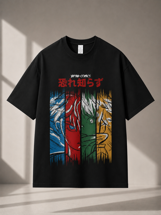 Fearless Four Anime Graphic T-Shirt