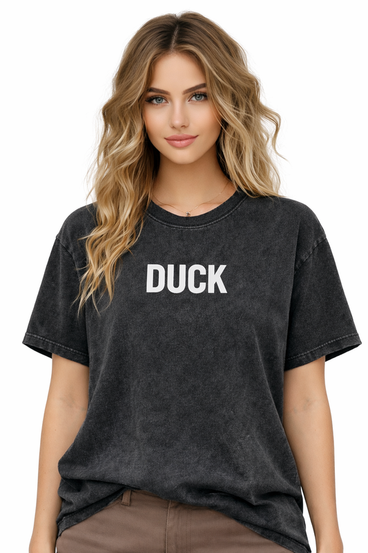 Duck Back Graphic Oversized T-Shirt – Relaxed Fit Unisex Streetwear