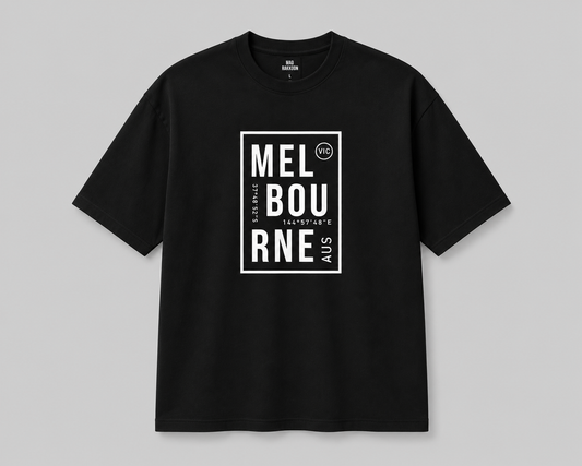 Melbourne Black Streetwear T shirt