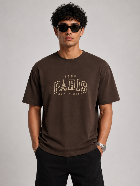 Brown Relaxed Fit T shirt