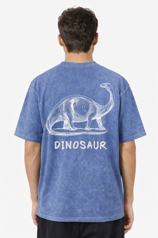 Mad Rakkoon Stonewashed Blue Oversized Essential T-Shirt