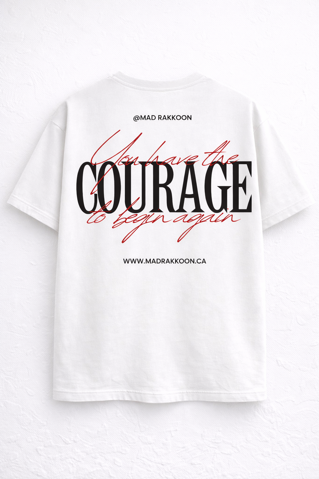 Courage Oversized T-Shirt (2-Pack) – 240 GSM Heavyweight Cotton | Minimal Front, Statement Back