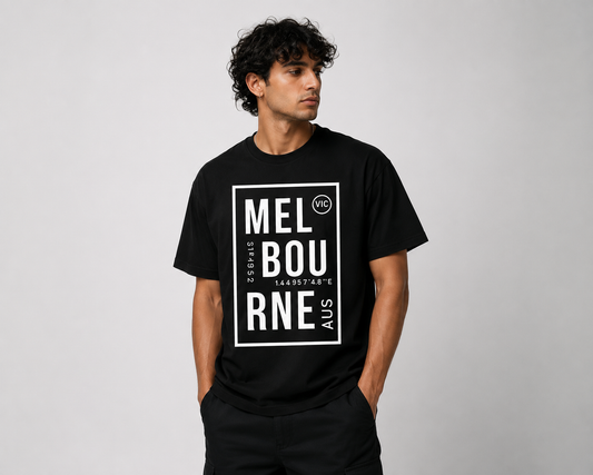 Melbourne Black Streetwear T shirt