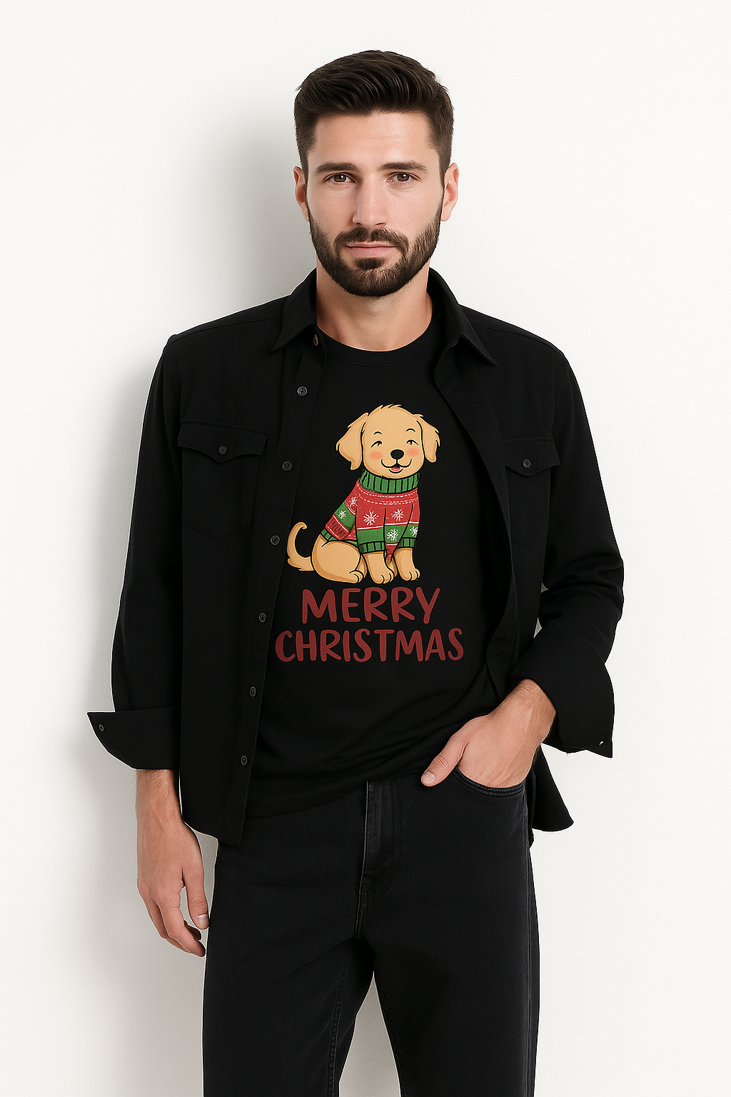 Mad Rakkoon Premium Christmas Pup Tee – Holiday Edition (Designed in BC)