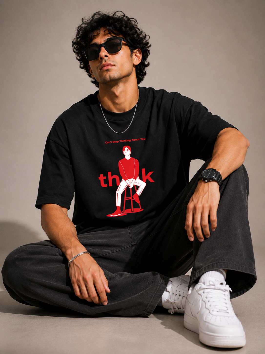 Think Graphic Oversized T-Shirt