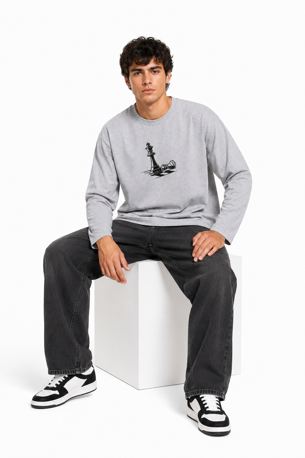 Checkmate Chess Graphic 240 GSM Long-Sleeve T-Shirt – Unisex