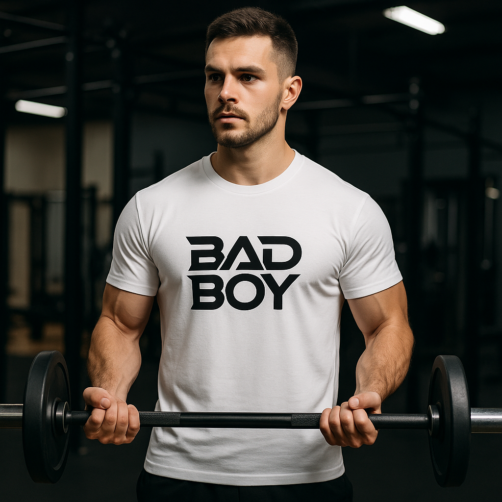 Bad Boy Statement T-Shirt – White Men’s Streetwear Tee