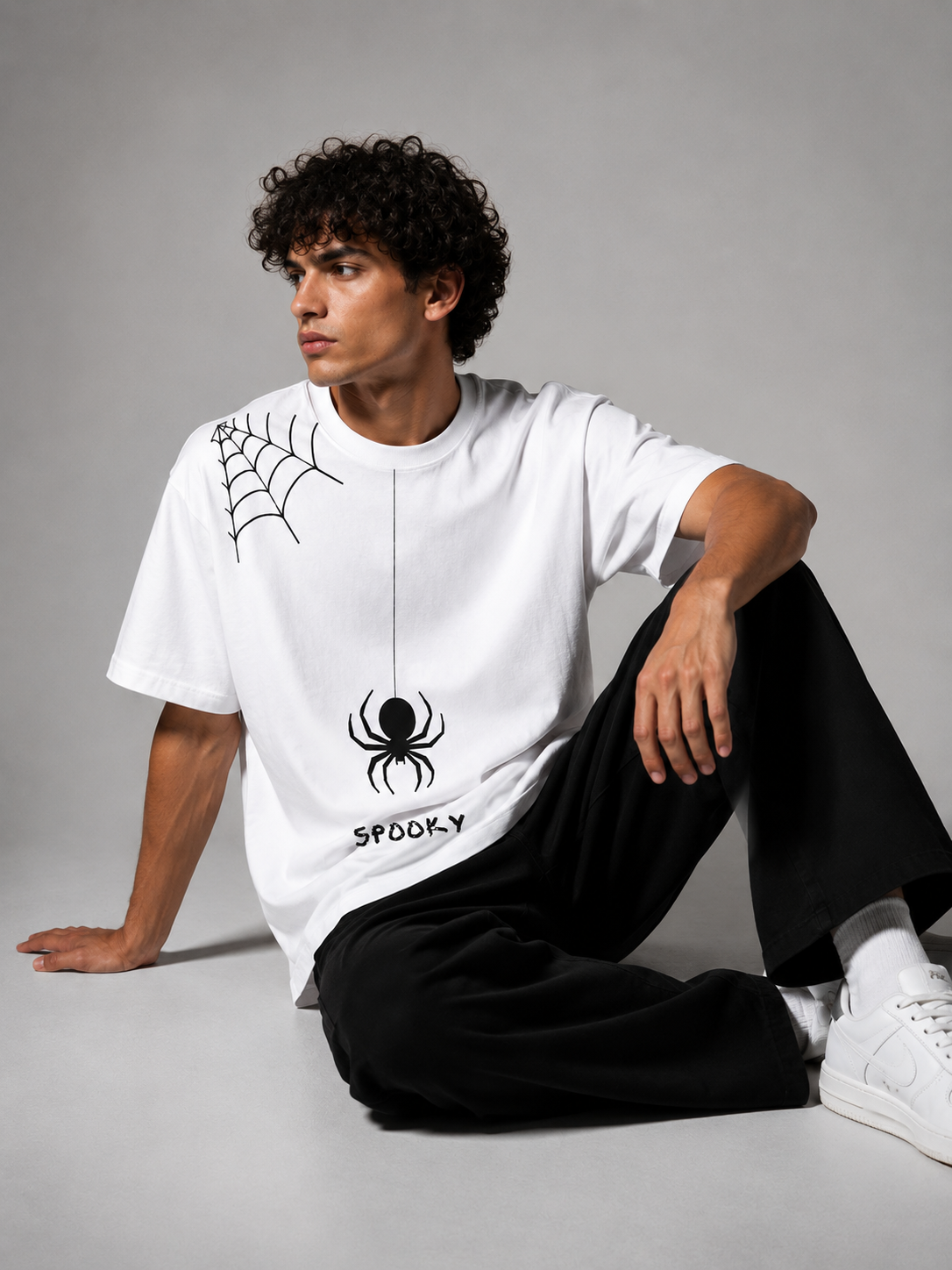 White Spooky T shirt