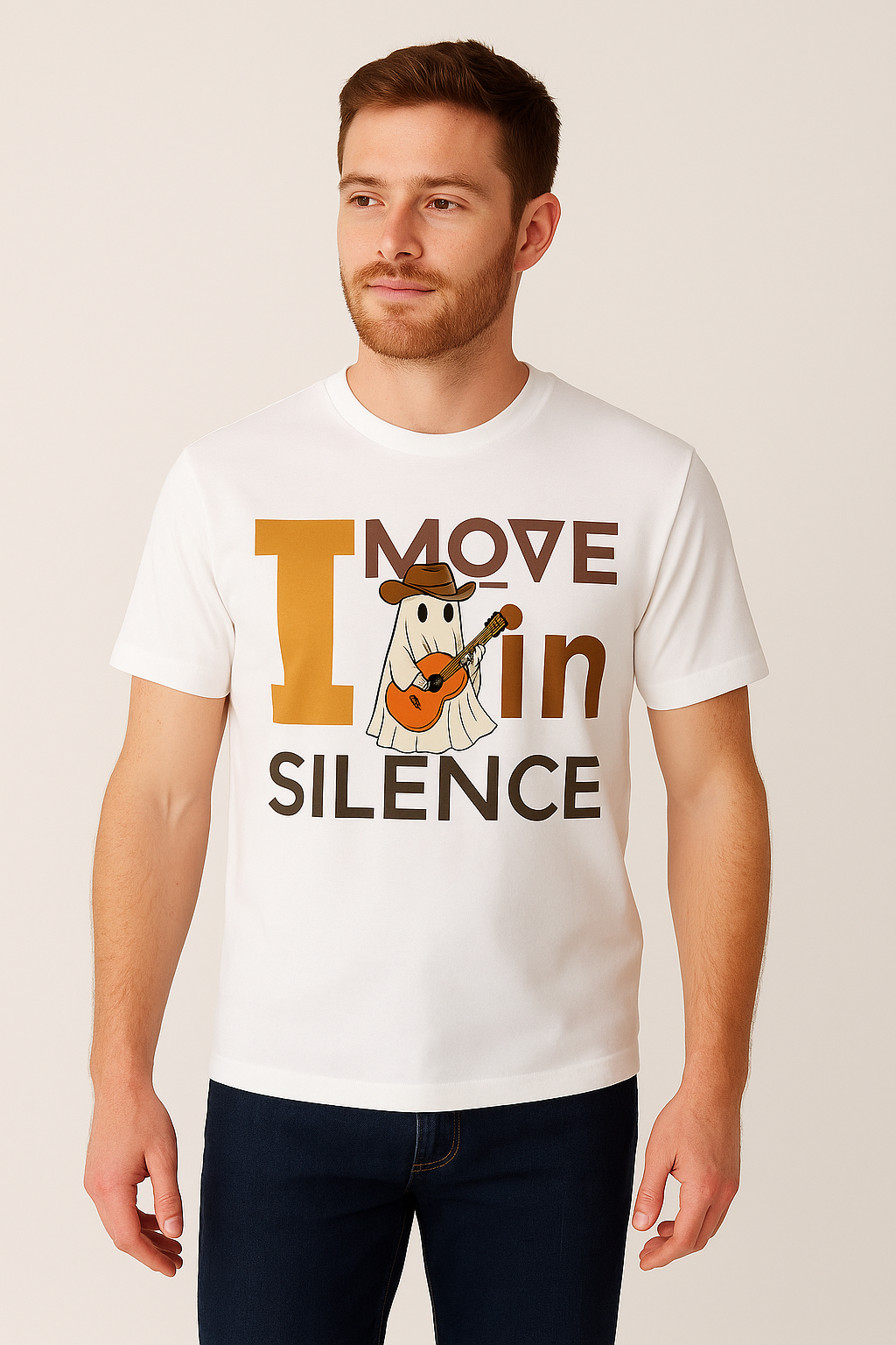I Move in Silence – Cowboy Ghost Graphic Tee