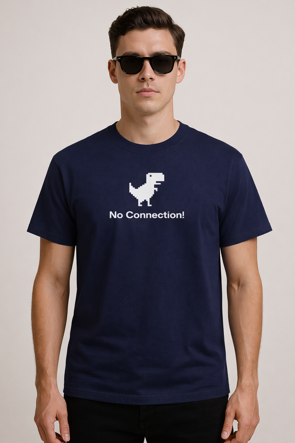 No Connection Graphic T-Shirt – Men’s Minimal Tech Humor Tee