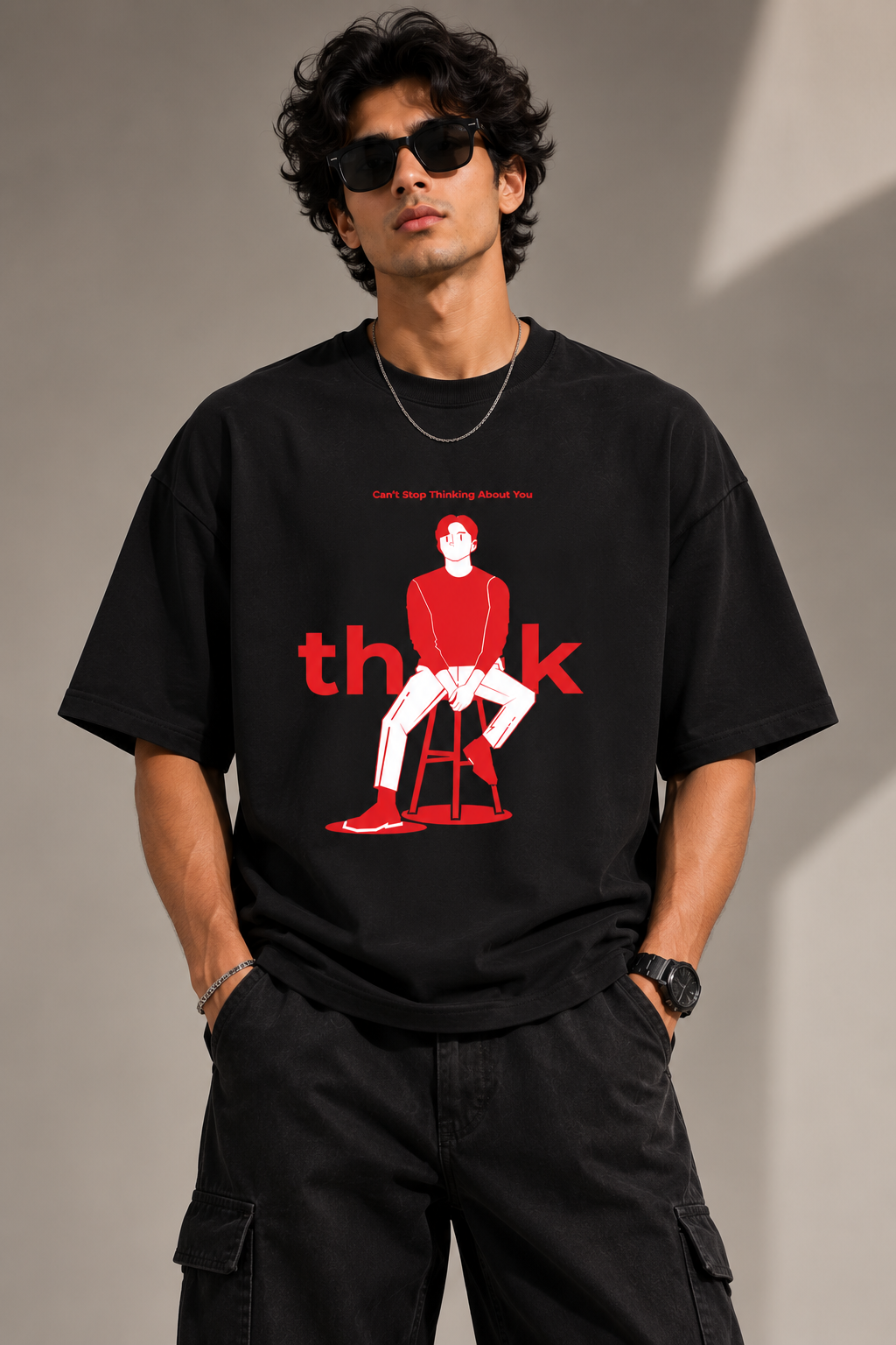 Think Graphic Oversized T-Shirt