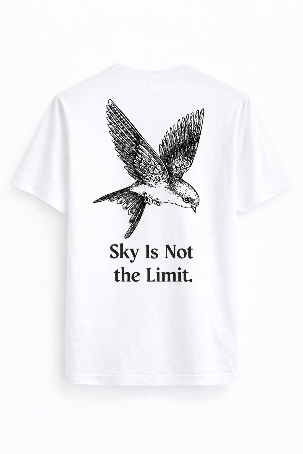 Sky Is Not the Limit White T-Shirt – 220 GSM Relaxed Fit