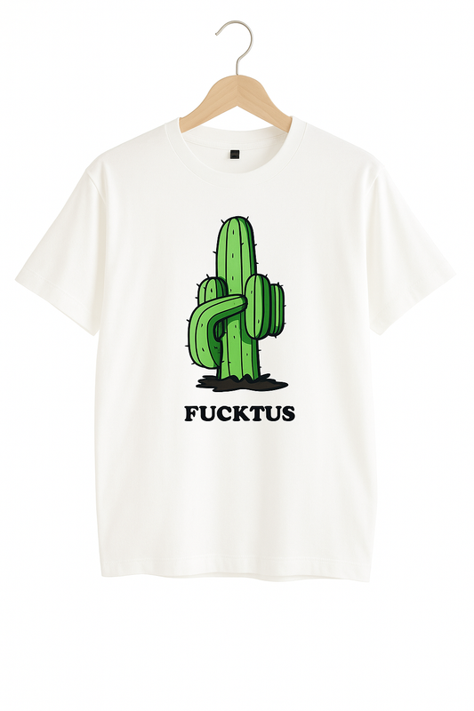 Cactus Humor Tee – Funny Graphic White T-Shirt | We do Ship to Canada & USA