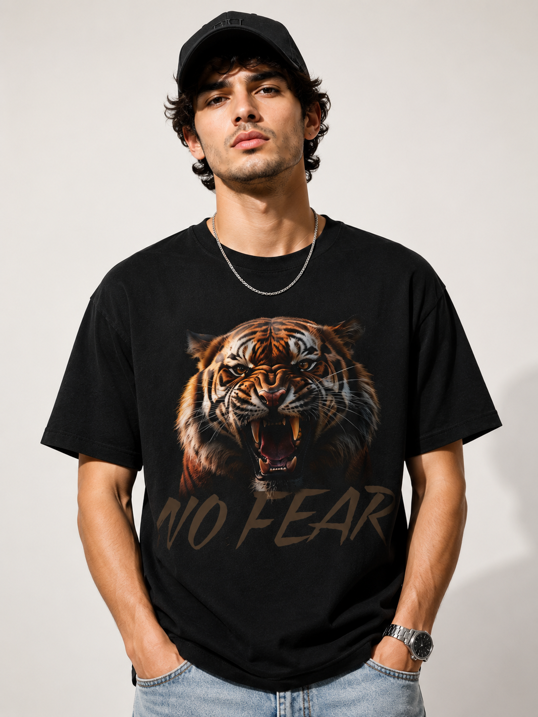 NO FEAR Tiger Graphic T-Shirt