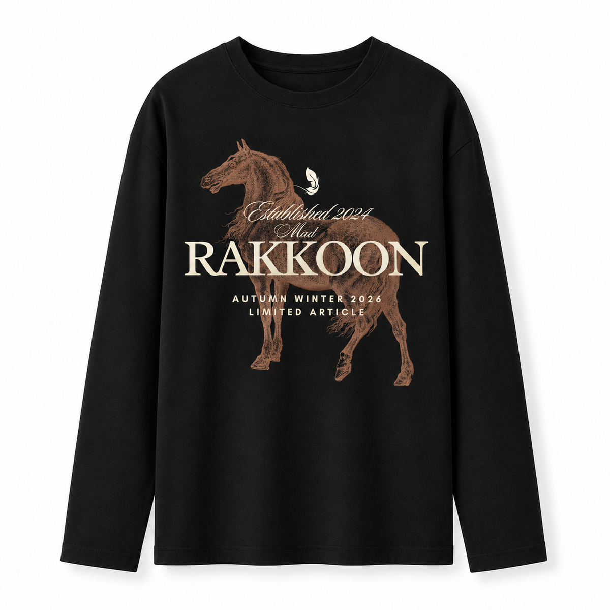 Heritage Horse Long-Sleeve T-Shirt – Black