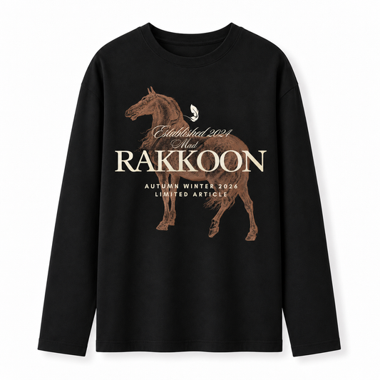Heritage Horse Long-Sleeve T-Shirt – Black