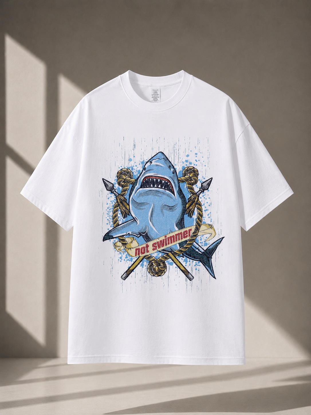 Not a Swimmer Shark Graphic T-Shirt