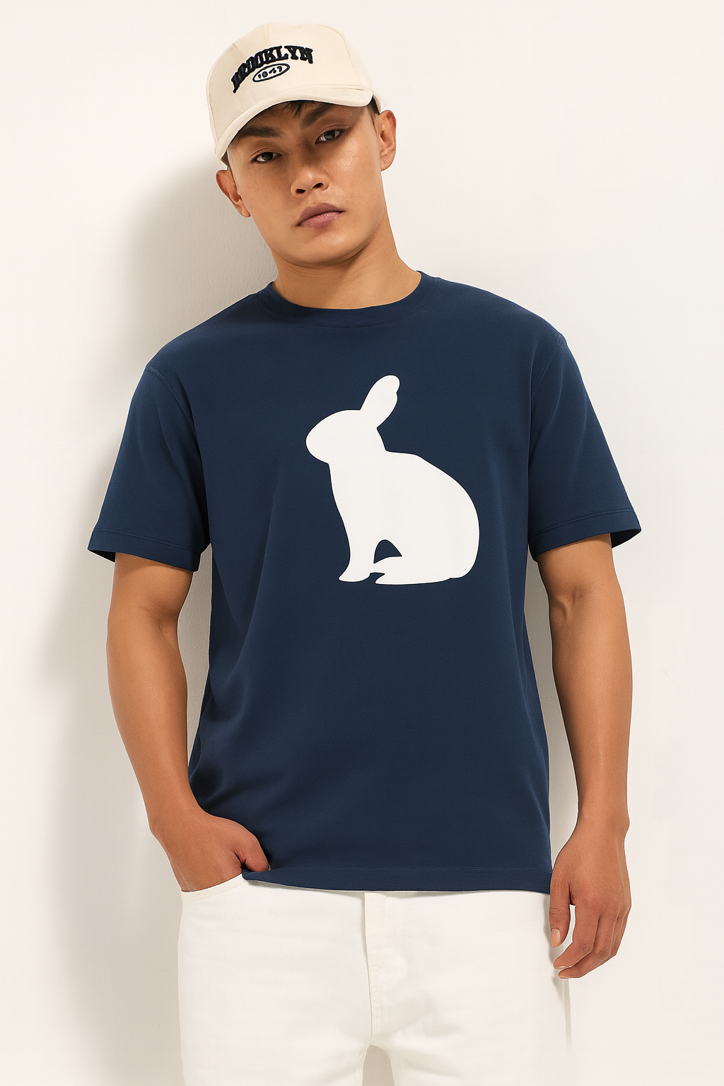 Pure Soul – Navy Elegance Cotton Tee