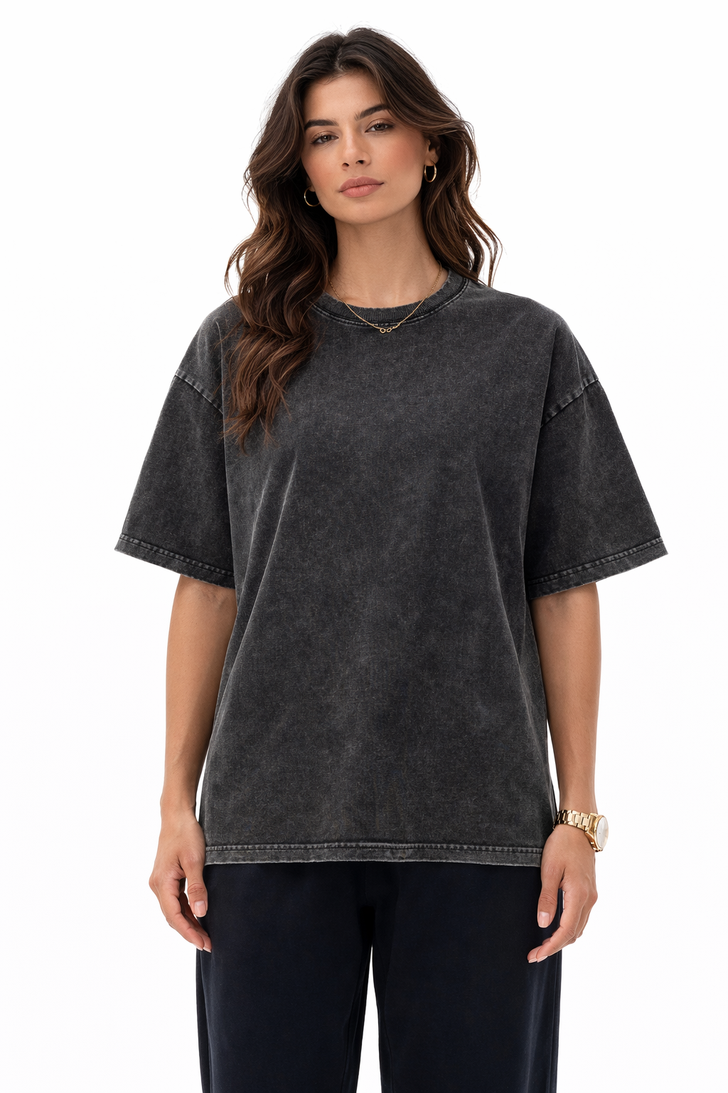 Acid Wash  Oversized T-Shirt 100% Pure Cotton – 240 GSM Heavyweight Relaxed Fit