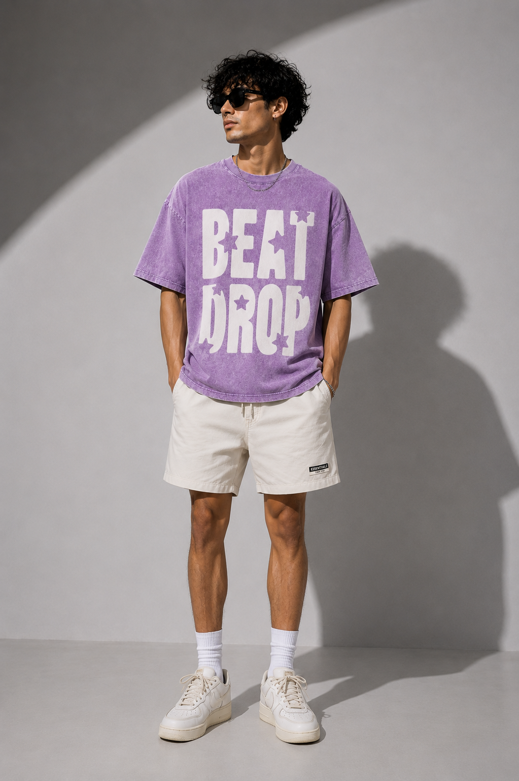 Beat Drop Purple Oversized T-Shirt