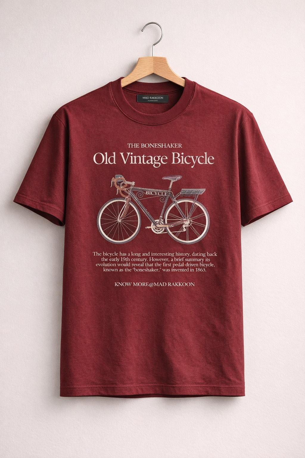 Old Vintage Bicycle – Heavyweight Dark Green Tee