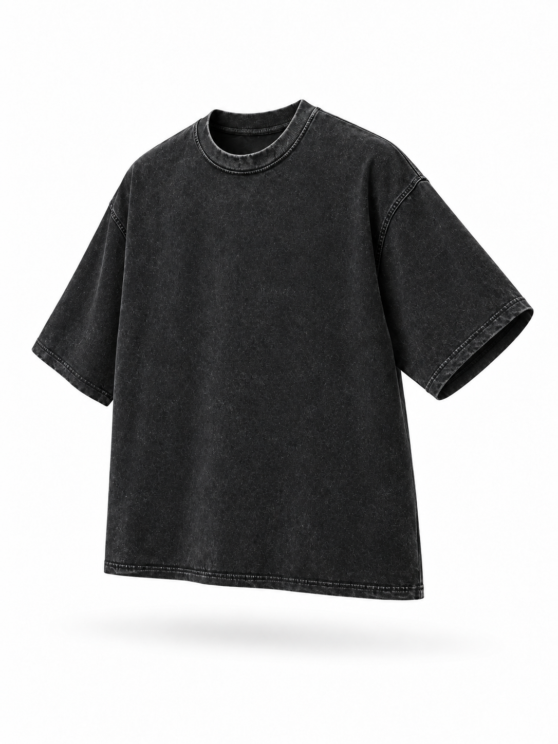 Essential Acid-Wash Oversized Baggy T-Shirt – Vintage Black