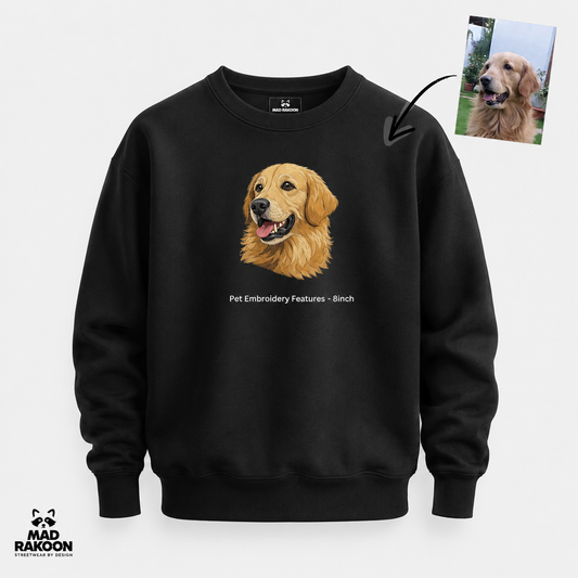 Your Pet’s Photo Embroidered on a Sweatshirt
