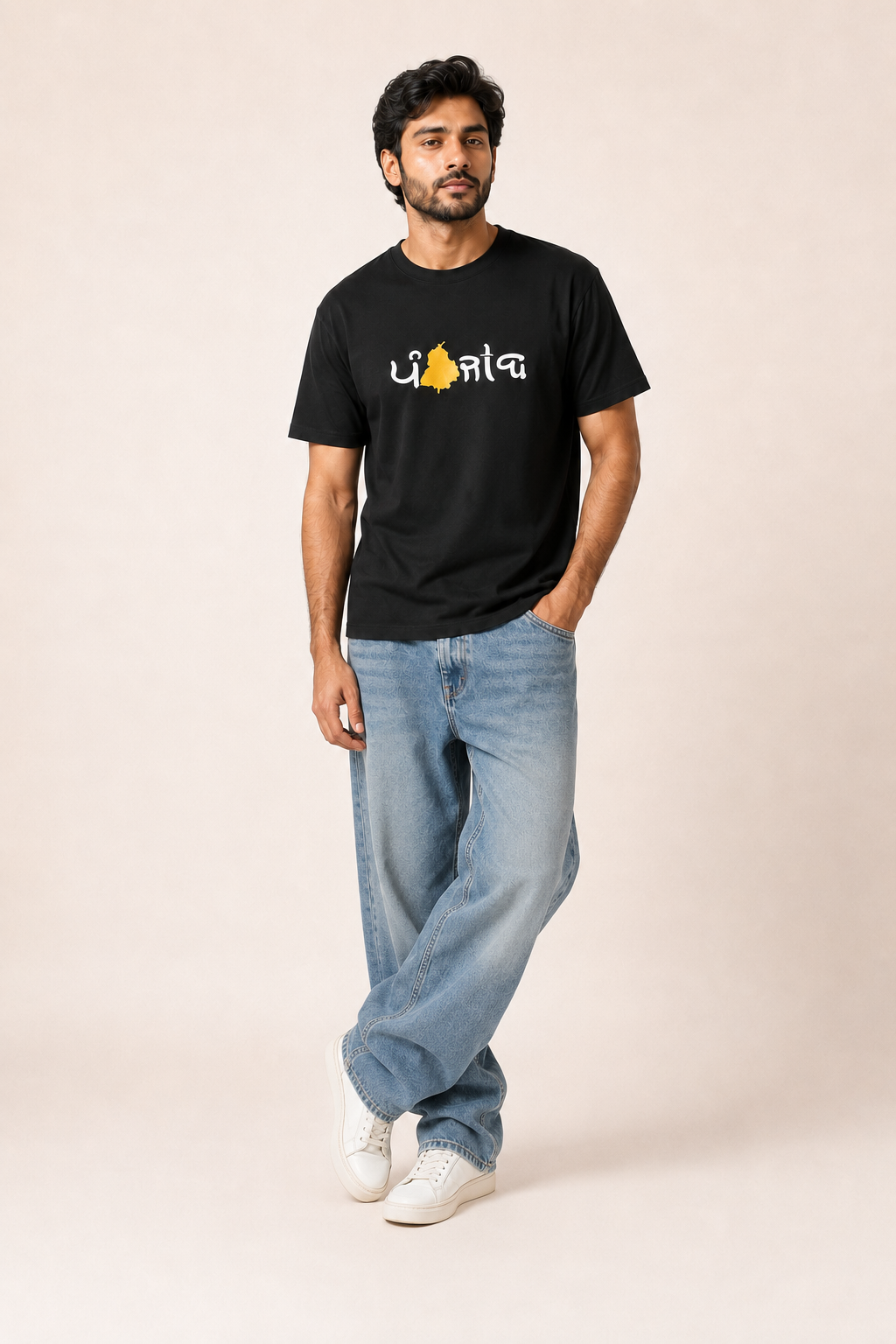 Premium Punjab Punjabi Graphic T-Shirt – Black Tailored Fit Unisex Tee