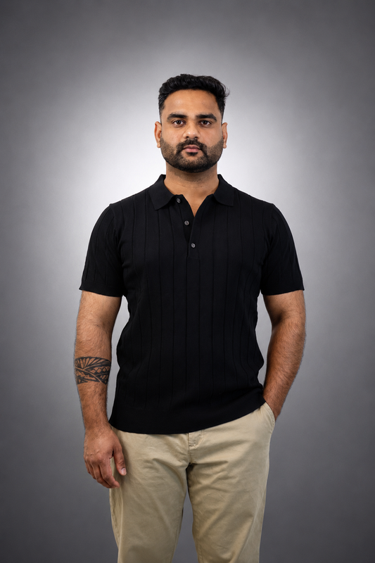 Black Knit T shirt