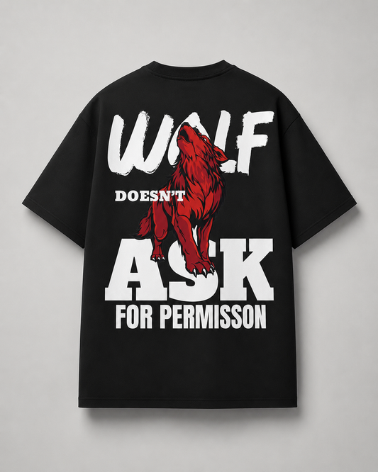 Unleashed Wolf Graphic T-Shirt – Black