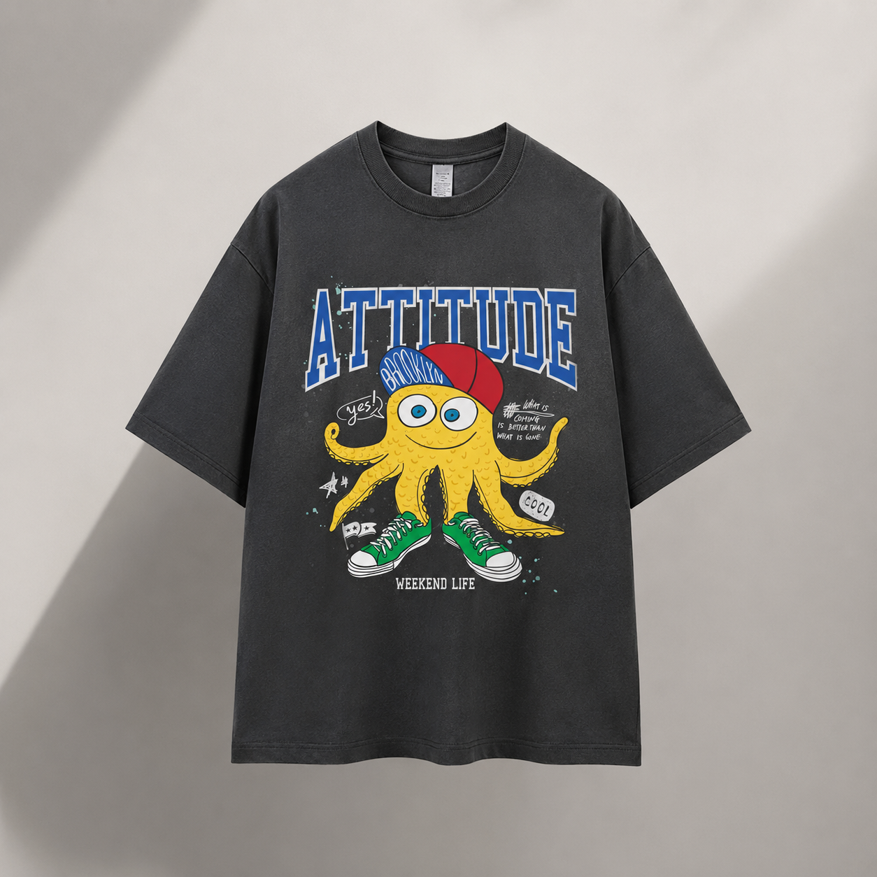 Attitude Graphic Oversized T-Shirt