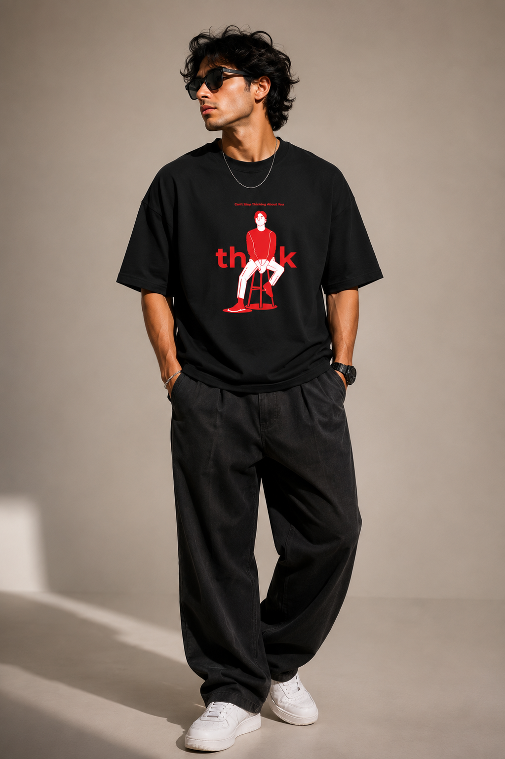 Think Graphic Oversized T-Shirt