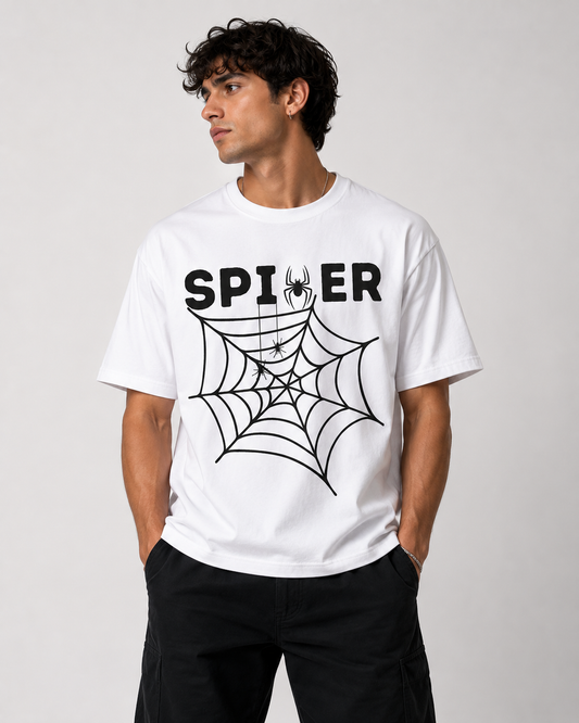 White Cotton Graphic T shirt