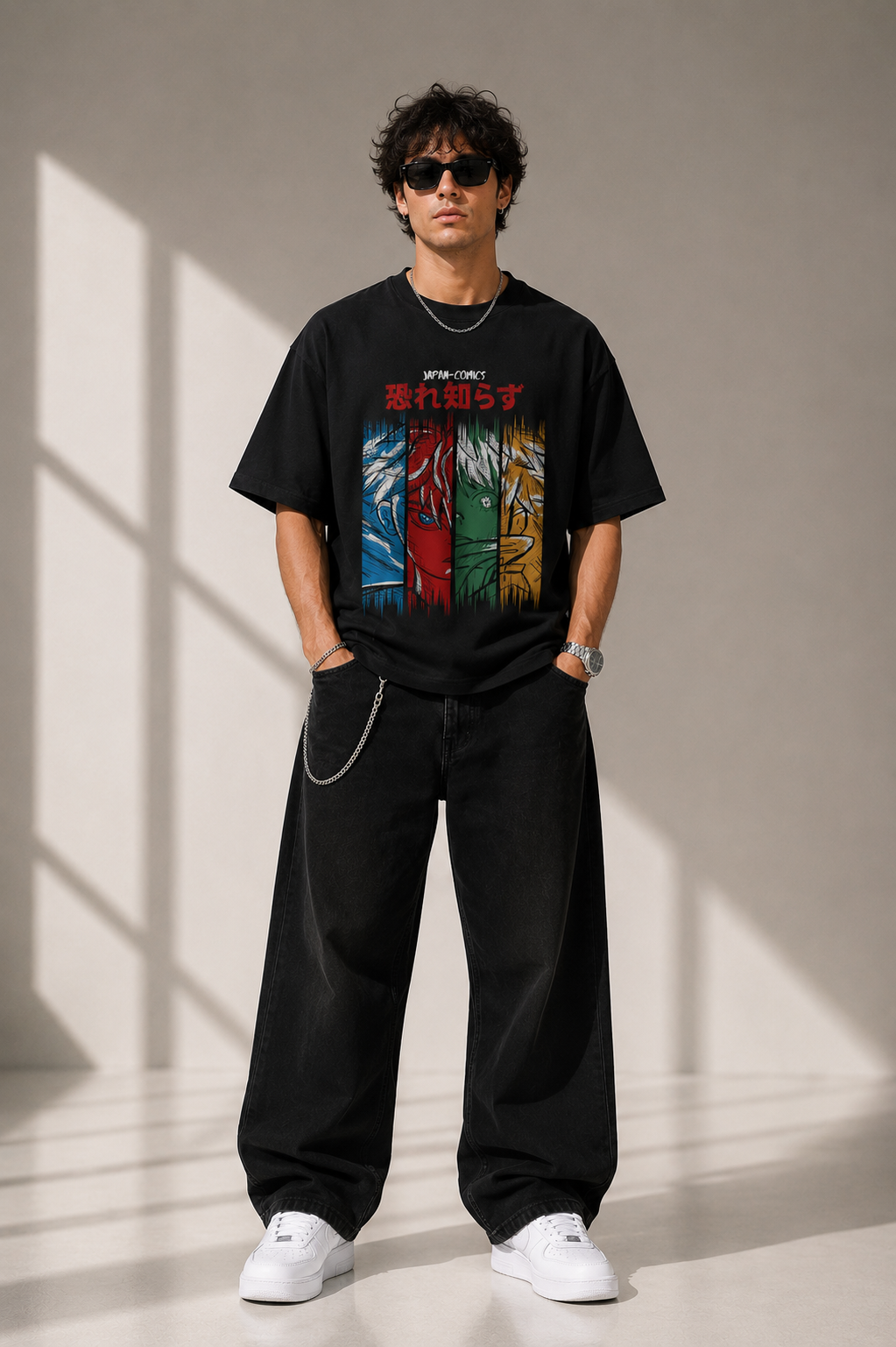 Fearless Four Anime Graphic T-Shirt