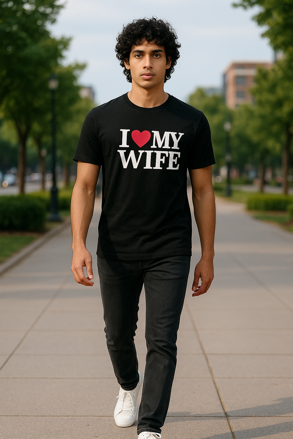 I ❤️ My Wife Premium Black T-Shirt – Designed in BC by Mad Rakkoon (Proudly Canadian)