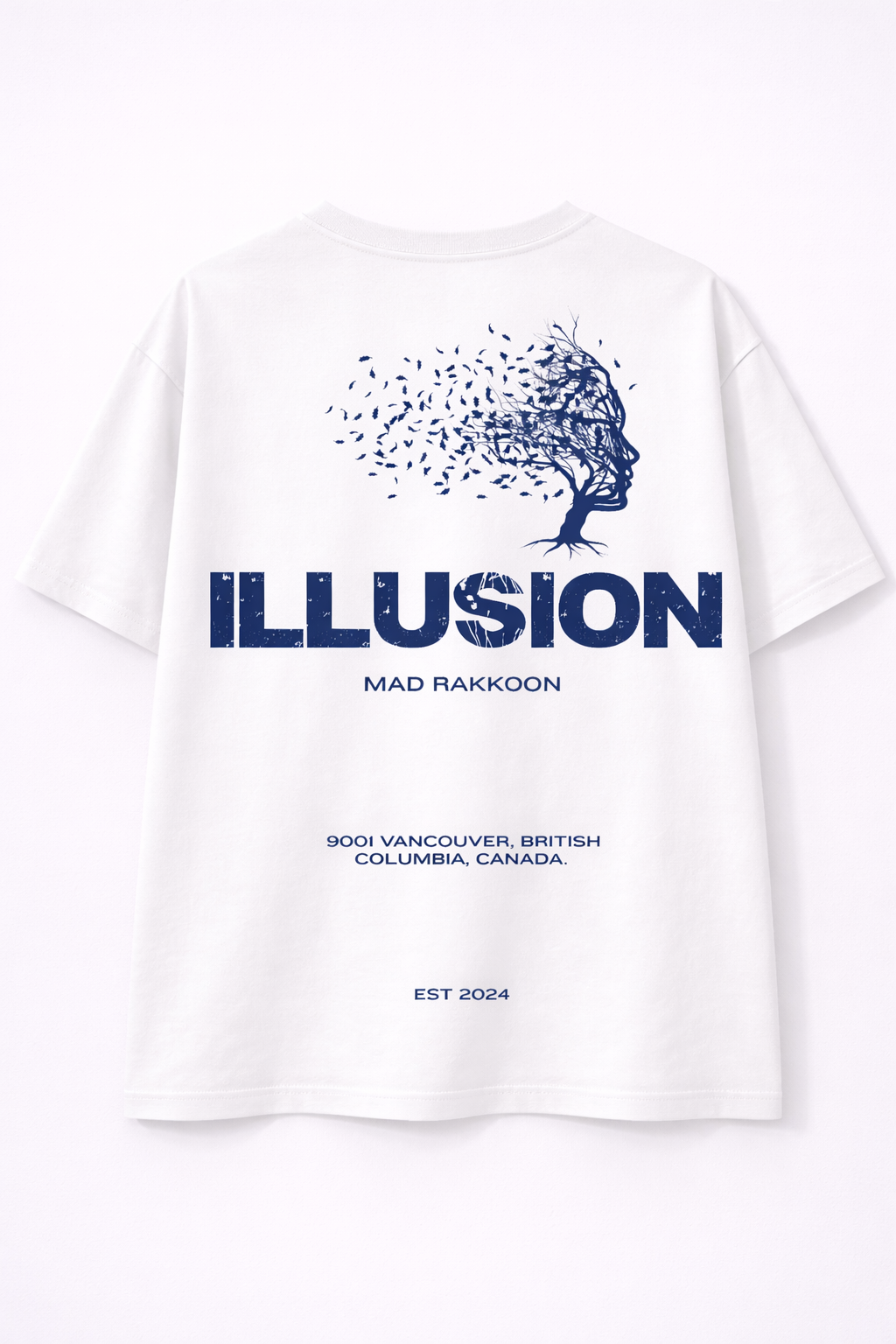 ILLUSION Oversized Graphic T-Shirt – Statement Back Print | Heavyweight Streetwear by Mad Rakkoon