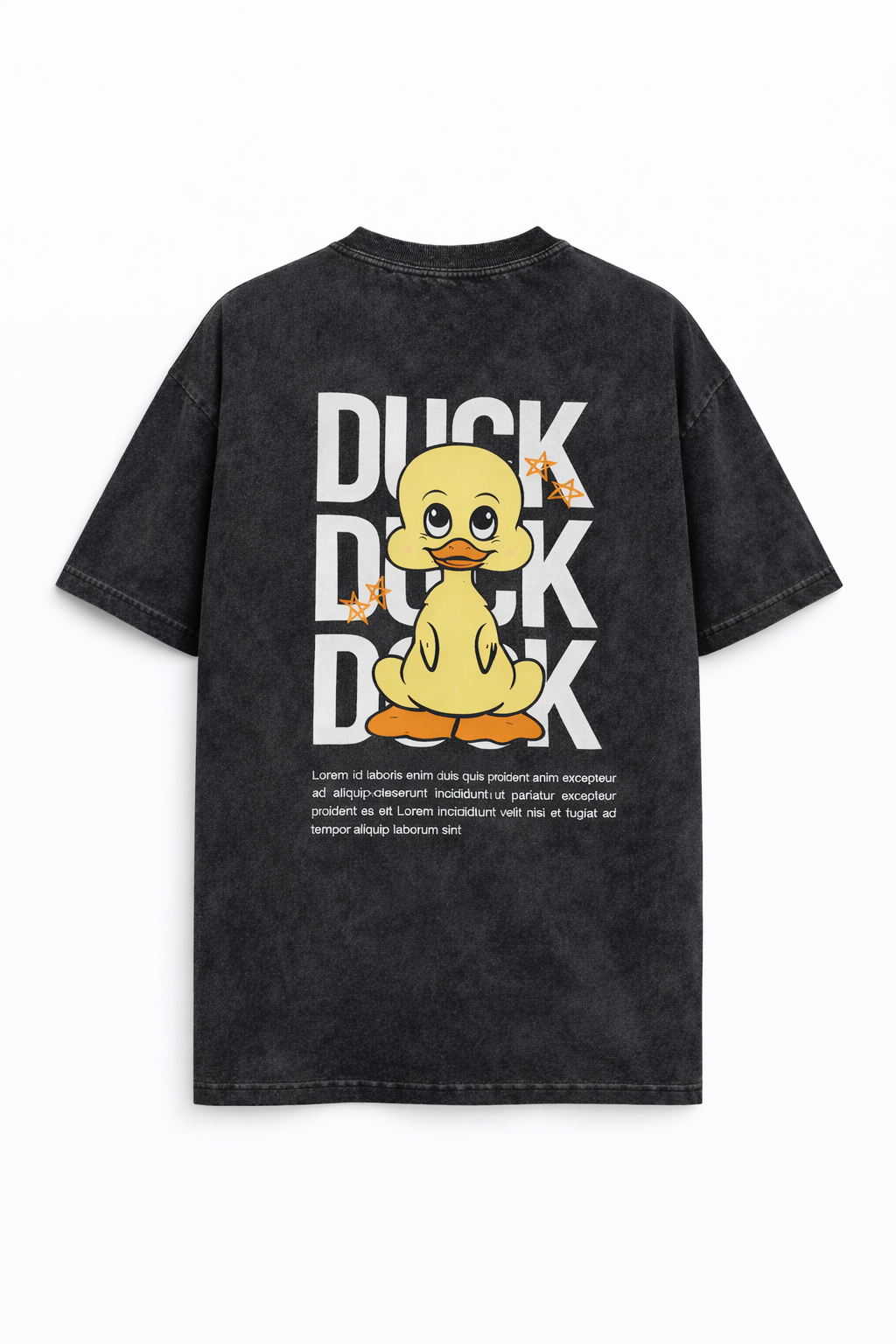 Duck Back Graphic Oversized T-Shirt – Relaxed Fit Unisex Streetwear