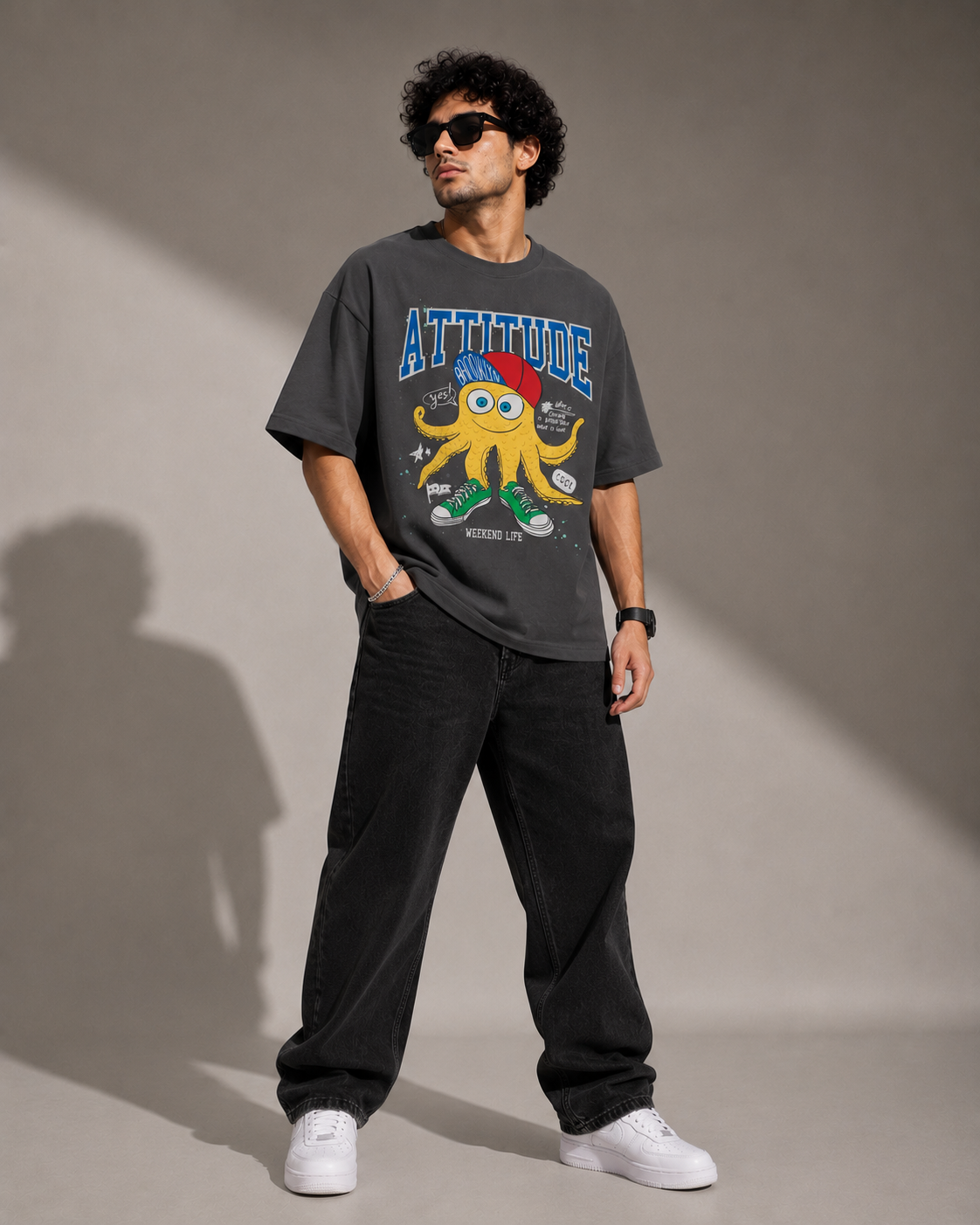Attitude Graphic Oversized T-Shirt