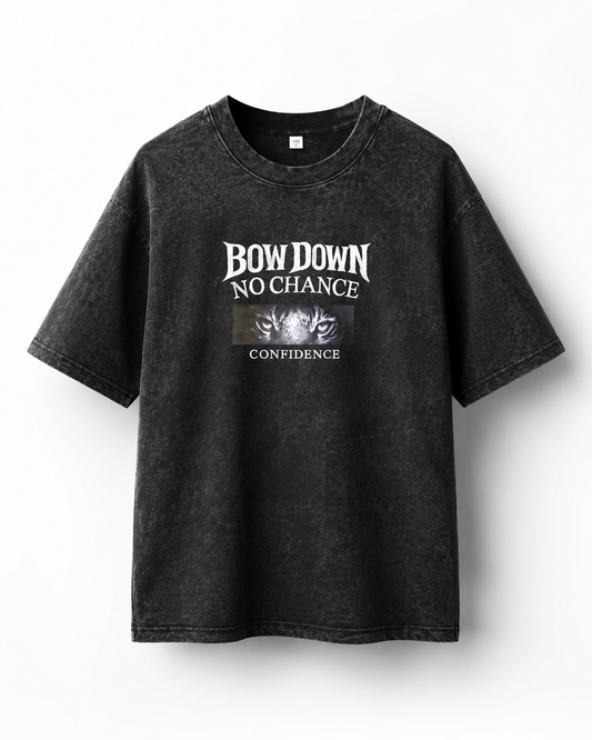 BOW DOWN – Premium Embroidered Acid Wash T-Shirt